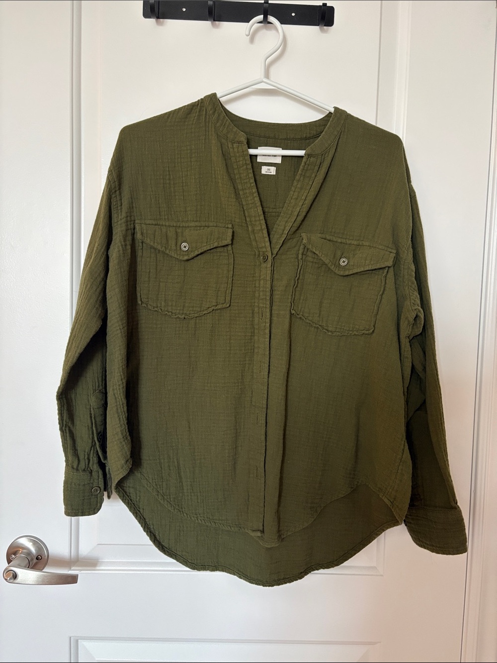 Wilfred Olive Green Button-Front Relaxed Shirt (oversized)
